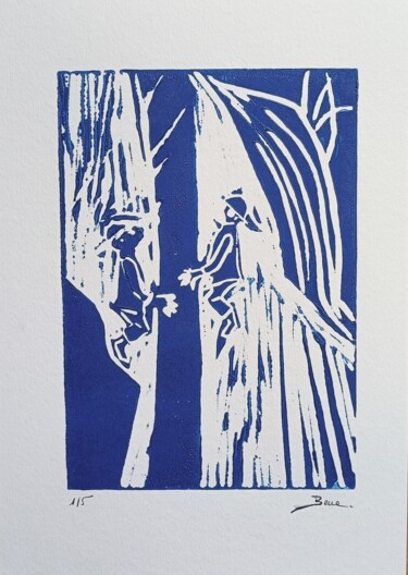 印花与版画 标题为“Oh hisse!” 由Benedicte De Nouel Imbert, 原创艺术品, Linocuts