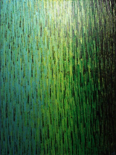 Grand fondu algue marine. Peinture intitulée "Grand fondu algue m…" par Jonathan Pradillon, Œuvre d'art originale, Acrylique Monté sur Châssis en bois