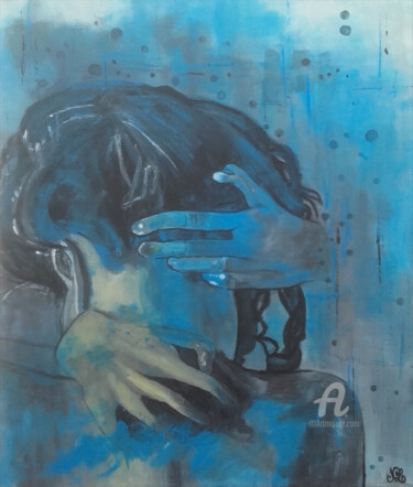 제목이 "Tableau contemporai…"인 미술작품 Painternadege로, 원작, 아크릴 나무 들것 프레임에 장착됨