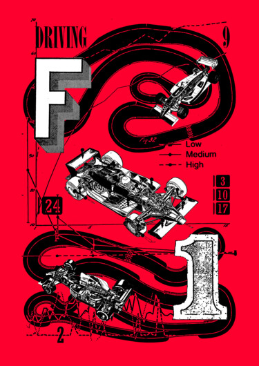 F1 Championships IV Grafika cyfrowa / sztuka generowana cyfrowo zatytułowany „F1 Championships IV” autorstwa Paweł Pacholec, Oryginalna praca, K…