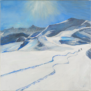 Malerei mit dem Titel "LA PEUF" von Yves Weiler, Original-Kunstwerk, Öl Auf Keilrahmen aus Holz montiert