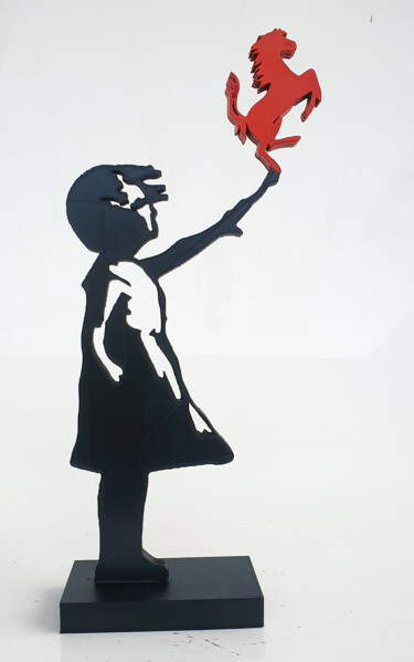 제목이 "PYB Banksy girl FER…"인 조형물 Pyb로, 원작, 수지