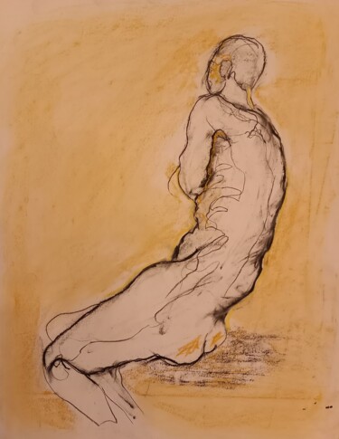 planète sable 7 Drawing titled "planète sable 7" by Evelyne Cassan, Original Artwork, Pastel