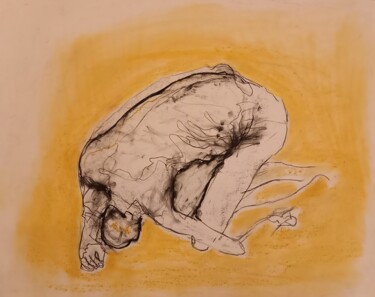 Drawing titled "planète sable 8" by Evelyne Cassan, Original Artwork, Pastel