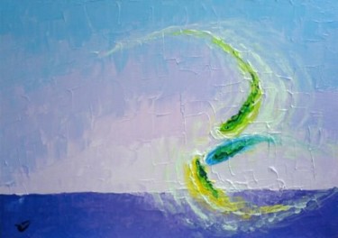 Peinture intitulée "Impression Céleste…" par Aberius, Œuvre d'art originale, Acrylique