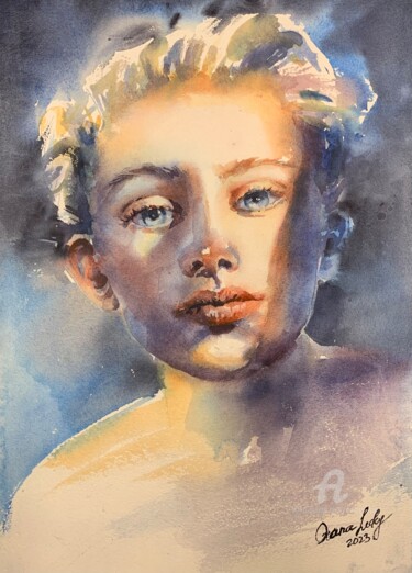 「Light. Before & aft…」というタイトルの絵画 Oxana Lukyによって, オリジナルのアートワーク, 水彩画
