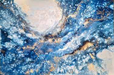 Painting titled "Unconscious" by Eleni Denart, Original Artwork, Acrylic Mounted on Wood Stretcher frame