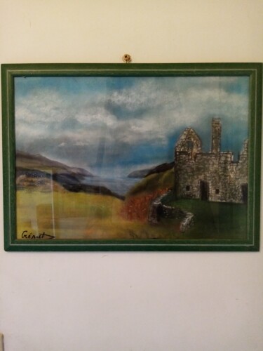 Malarstwo zatytułowany „Paysage d'Ecosse” autorstwa Marie Christine Creput, Oryginalna praca, Pastel