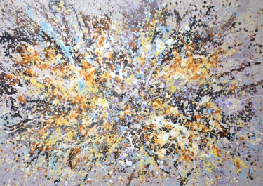Painting titled "Transformation." by Iryna Kastsova, Original Artwork, Acrylic Mounted on Wood Stretcher frame