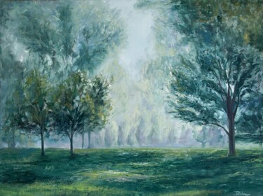 Malerei mit dem Titel "Spring Colors" von Liza Illichmann, Original-Kunstwerk, Öl Auf Keilrahmen aus Holz montiert