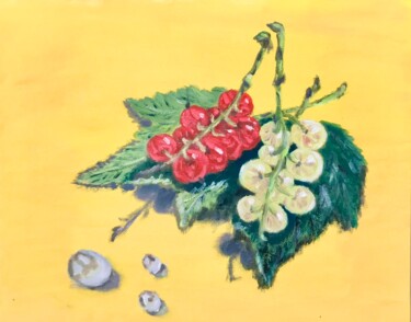 Ветка смородины Painting titled "Ветка смородины" by Tanya Dulac, Original Artwork, Oil