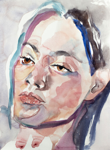 绘画 标题为“Bleak” 由Elizabeth Becker, 原创艺术品, 水彩