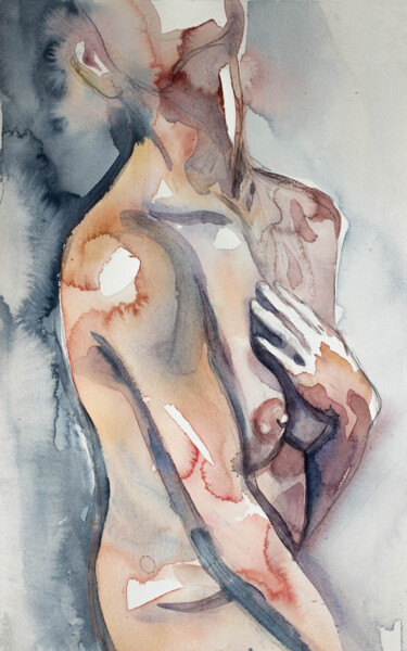 绘画 标题为“Body No. 2” 由Elizabeth Becker, 原创艺术品, 水彩