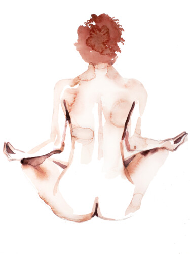 제목이 "Breathe"인 미술작품 Elizabeth Becker로, 원작, 수채화