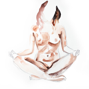 绘画 标题为“Breathe No. 2” 由Elizabeth Becker, 原创艺术品, 水彩