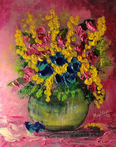Peinture intitulée "Passion" par Céline Liliane Heyberger, Œuvre d'art originale, Acrylique