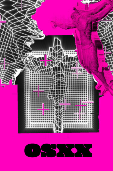 Collages intitulée "✝️ Projection Part1✝️" par Oshexx, Œuvre d'art originale, Collages Monté sur Aluminium