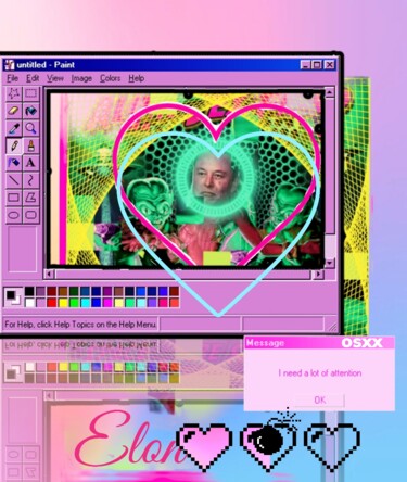 Arts numériques intitulée "💖 Ultra kitsch 💖" par Oshexx, Œuvre d'art originale, Modélisation 3D