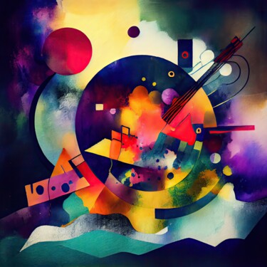 Abstact Artwork #4. Collection "Music of the soul" 数字艺术 标题为“Abstact Artwork #4.…” 由Olga Sukhikh (Lolly Shine), 原创艺术品, AI生成的图像