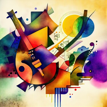 Abstract Artwork #6. Collection "Music of the soul" 数字艺术 标题为“Abstract Artwork #6…” 由Olga Sukhikh (Lolly Shine), 原创艺术品, AI生成的图像