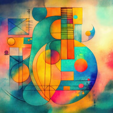 Abstract Artwork #8. Collection "Music of the soul" 数字艺术 标题为“Abstract Artwork #8…” 由Olga Sukhikh (Lolly Shine), 原创艺术品, AI生成的图像