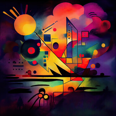 Abstract Artwork #9. Collection "Music of the soul" 数字艺术 标题为“Abstract Artwork #9…” 由Olga Sukhikh (Lolly Shine), 原创艺术品, AI生成的图像