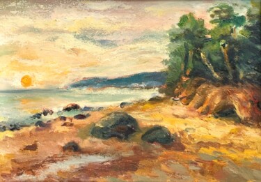 VECZEMJU CLIFFS 제목이 "VECZEMJU CLIFFS"인 미술작품 Diana Mazjane로, 원작, 기름