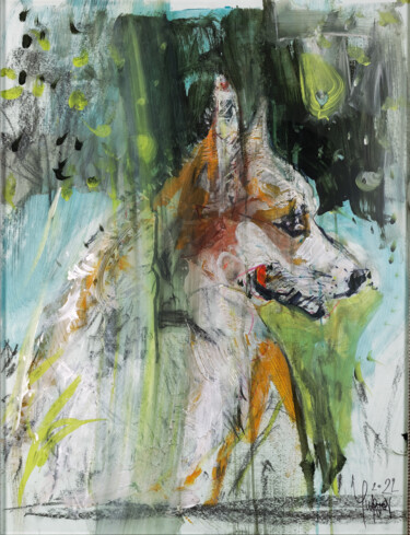 Schilderij getiteld "Гарри" door Nata Shadel, Origineel Kunstwerk, Acryl