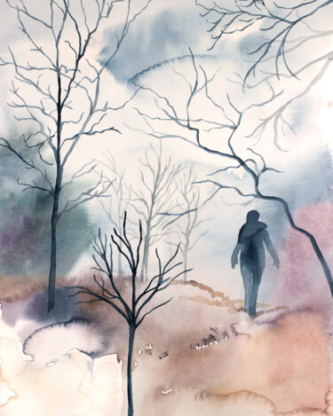 December No. 2 绘画 标题为“December No. 2” 由Elizabeth Becker, 原创艺术品, 水彩