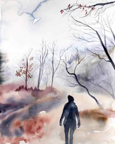 绘画 标题为“December” 由Elizabeth Becker, 原创艺术品, 水彩