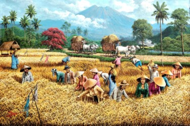 Everyone's Happy Painting titled "Everyone's Happy" by J. Woko, Original Artwork, Oil
