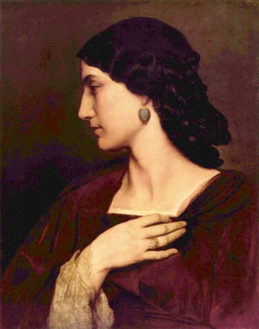 Nanna Peinture intitulée "Nanna" par Anselm Feuerbach, Œuvre d'art originale, Huile
