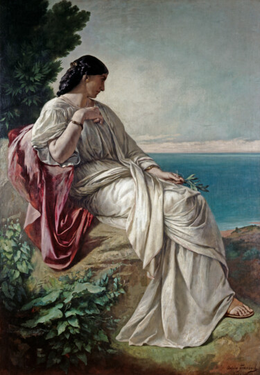 Peinture intitulée "Iphigénie I" par Anselm Feuerbach, Œuvre d'art originale, Huile