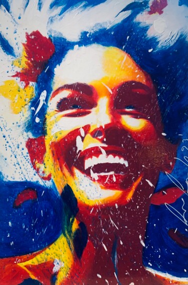 Pittura intitolato "HAPPINESS 3" da Lino Scerbo, Opera d'arte originale, Acrilico Montato su Altro pannello rigido