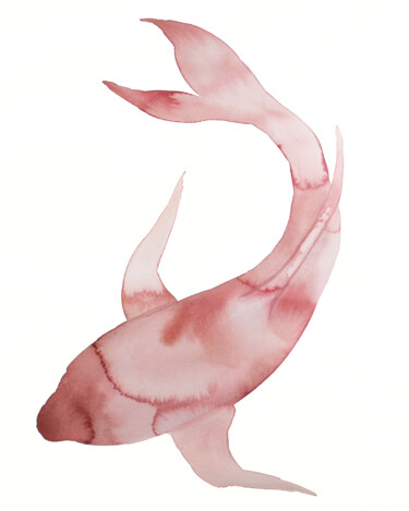 绘画 标题为“Fish No. 3” 由Elizabeth Becker, 原创艺术品, 水彩