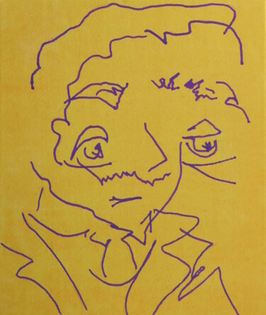 Gustave Peinture intitulée "Gustave" par Grâce Pégéron, Œuvre d'art originale, Acrylique Monté sur Châssis en bois