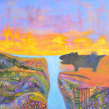 Painting titled "Water drinker" by Viktorija Rutskaja, Original Artwork, Acrylic