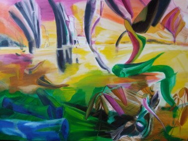 Peinture intitulée "Sans titre 1" par Marc Declercq, Œuvre d'art originale, Huile