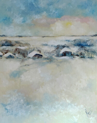 Pintura titulada "La neige" por Natalia Laletina, Obra de arte original, Oleo