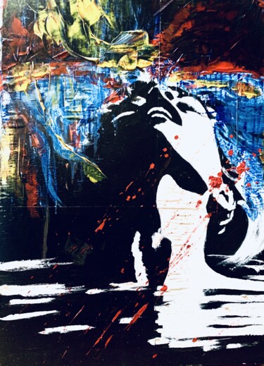 Painting titled "The Colours" by Lino Scerbo, Original Artwork, Acrylic Mounted on Wood Panel