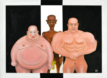 Triplets...Contrasts...Colours Painting titled "Triplets...Contrast…" by Ufuk Uyanik, Original Artwork, Oil