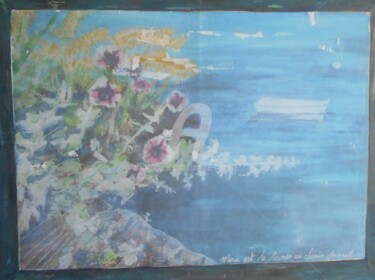 Peinture intitulée "Marin est le temps…" par Brigitte Barcelo, Œuvre d'art originale, Acrylique