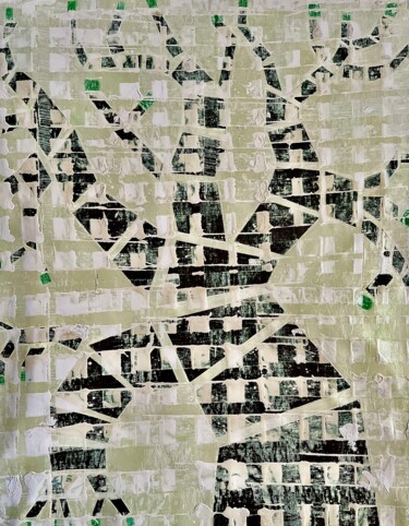 Painting titled "Mimoz2" by Conceycam, Original Artwork, Acrylic Mounted on Wood Stretcher frame