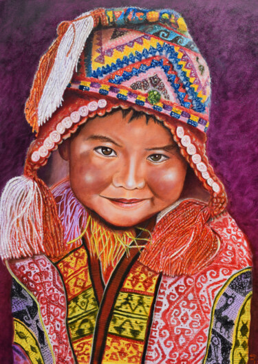 Pintura titulada "JUANITO" por Rodolfo Rivera, Obra de arte original, Oleo
