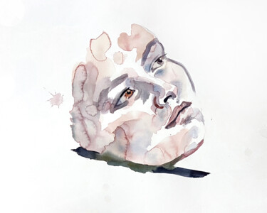 绘画 标题为“Gaze No. 2” 由Elizabeth Becker, 原创艺术品, 水彩