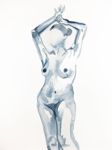 Gesture Study No. 4 绘画 标题为“Gesture Study No. 4” 由Elizabeth Becker, 原创艺术品, 水彩