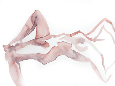 Gesture Study No. 5 绘画 标题为“Gesture Study No. 5” 由Elizabeth Becker, 原创艺术品, 水彩