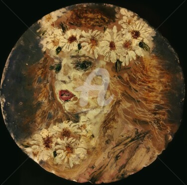 Pintura intitulada "Daisy" por Diana Surge, Obras de arte originais, Sabonete