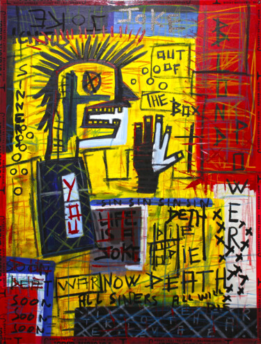 Peinture intitulée "All Sinners" par 0xec6d0, Œuvre d'art originale, Acrylique Monté sur Châssis en bois