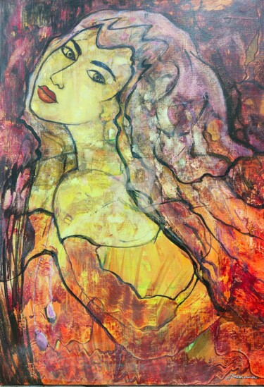 Peinture intitulée "Voyage" par Joumana Hakim Fayed, Œuvre d'art originale, Acrylique Monté sur artwork_cat.